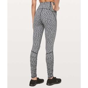 Lululemon Ready To Rulu Tight *28" Size 4 EUC. Spaced Out Space Dye Black White